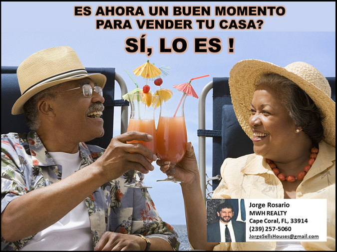 Spanish language Real Estate listings postcard