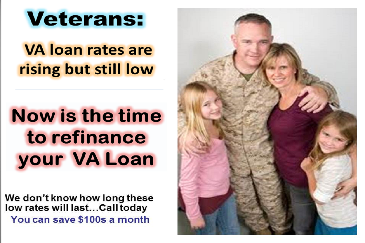 VA refinance postcard