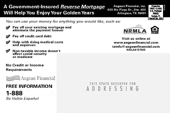 renter purchaser mortgage postcard